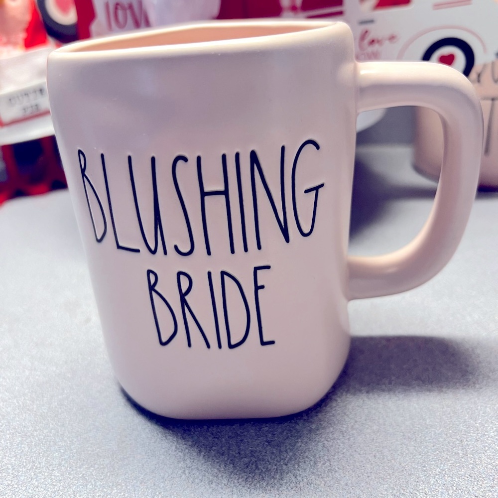 Rae Dunn "Blushing Bride" Blush Pink Matte Ceramic Coffee Mug